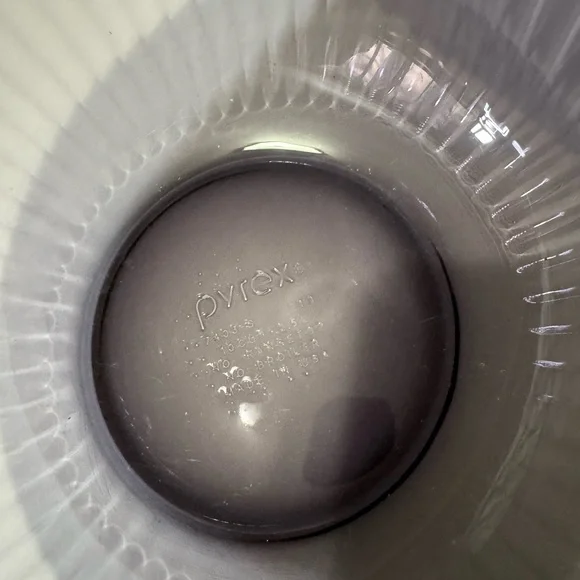 Vintage Pyrex Ribbed Glass Nesting Bowl Set (3) - Blue, Green, Purple - Picture 6 of 6